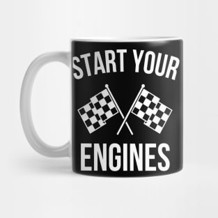 Start your Engines Race Flags Mug